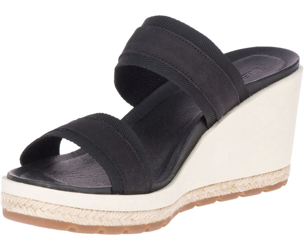 Sandálias Senhora - Merrell Kaiteri Wedge Slide - Pretas - IZH946570